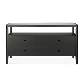 Commode Oak Spindle Black Dresser 51240 Ethnicraft