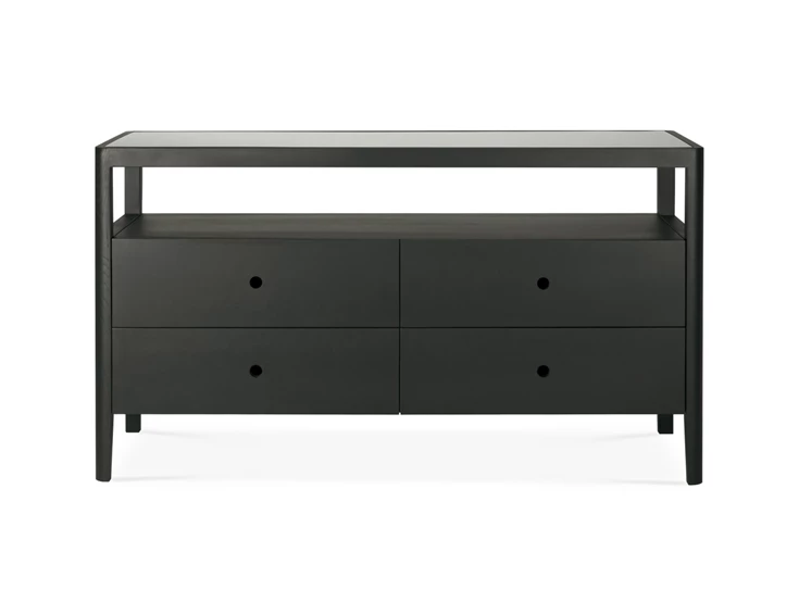 Commode Oak Spindle Black Dresser 51240 Ethnicraft