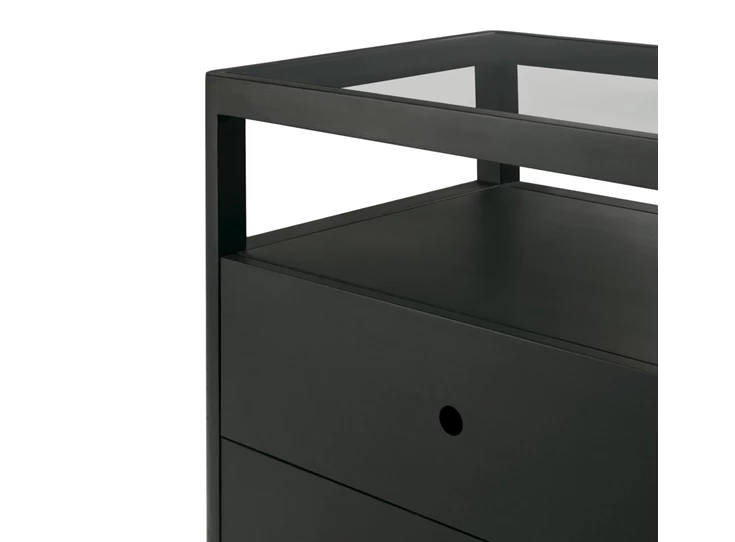 Zijkant Commode Oak Spindle Black Dresser 51240 Ethnicraft