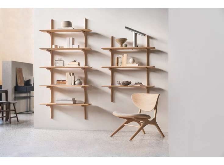 Sfeerfoto Wandrek Oak Pi Wall Shelf 51337 Ethnicraft