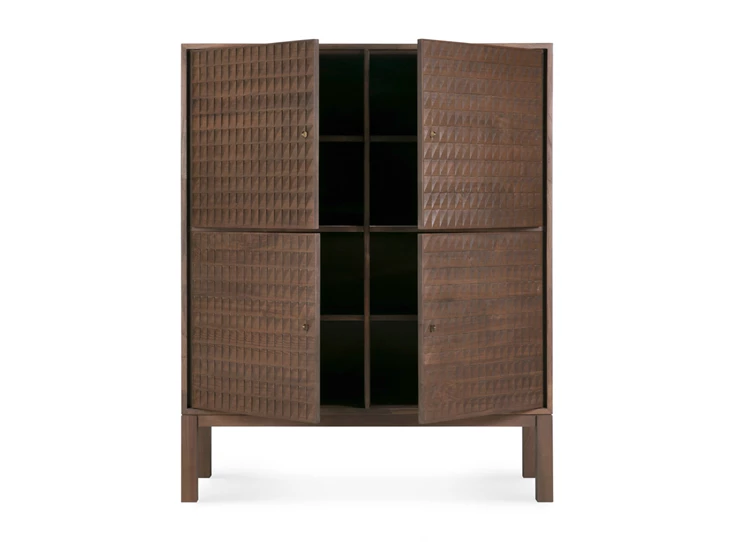 Open Barkast Teak Sono Light Brown Cupboard 15349 Ethnicraft