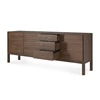 Lades open Dressoir Teak Sono Light Brown Cupboard 15347 Ethnicraft