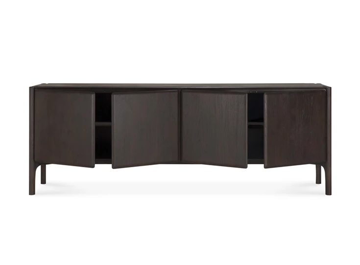 Open Dressoir Teak Pi Dark Brown Sideboards 11573 Ethnicraft