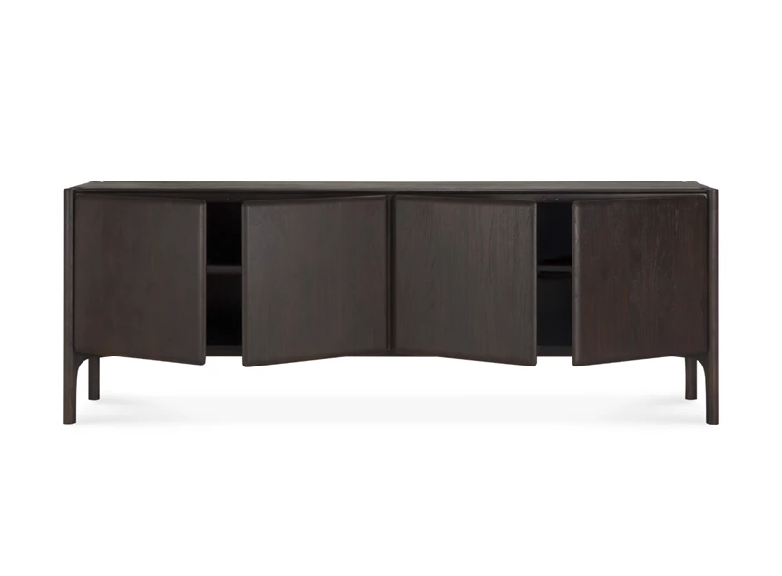 Open Dressoir Teak Pi Dark Brown Sideboards 11573 Ethnicraft