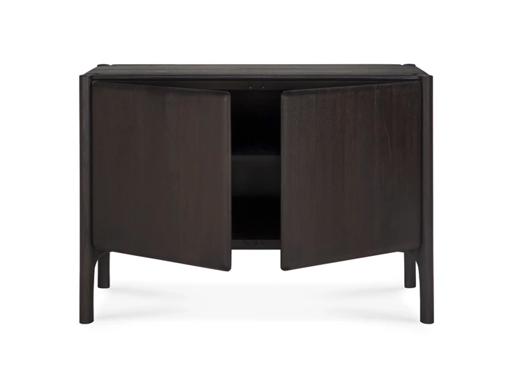 Deuren open Dressoir Teak Pi Dark Brown Sideboards 11571 Ethnicraft
