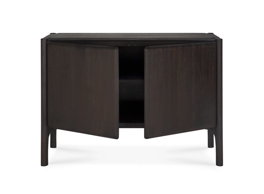 Deuren open Dressoir Teak Pi Dark Brown Sideboards 11571 Ethnicraft