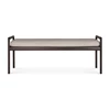 Bank Mahogany Jack Dark Brown Bench Ivory Fabric 35123 Ethnicraft