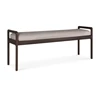 Zijkant Bank Mahogany Jack Dark Brown Bench Ivory Fabric 35123 Ethnicraft