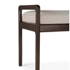Zijde Bank Mahogany Jack Dark Brown Bench Ivory Fabric 35123 Ethnicraft
