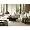 Sfeerfoto Bank Mahogany Jack Dark Brown Bench Ivory Fabric 35123 Ethnicraft