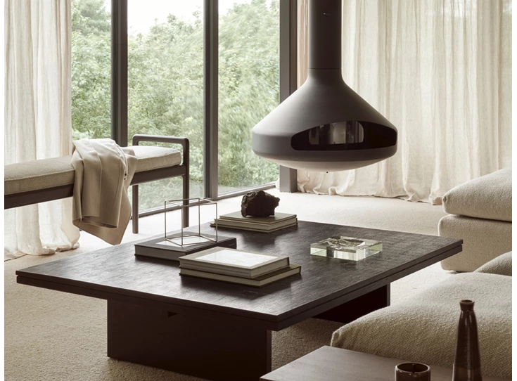 Inzoom Bank Mahogany Jack Dark Brown Bench Ivory Fabric 35123 Ethnicraft