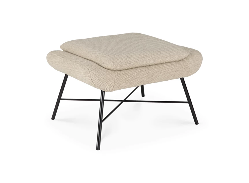 Zijkant Voetenbank Barrow Footstool Off White Fabric 20179 Ethnicraft