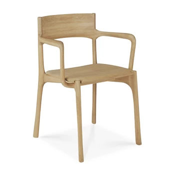 Armstoel Oak Pi Dining Chair with armrest 51340 Ethnicraft