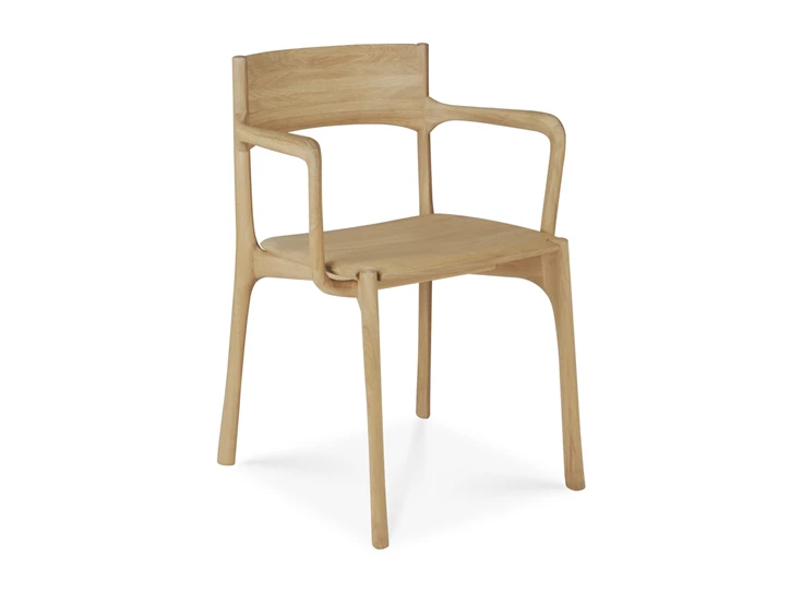 Armstoel Oak Pi Dining Chair with armrest 51340 Ethnicraft