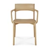 Front Armstoel Oak Pi Dining Chair with armrest 51340 Ethnicraft