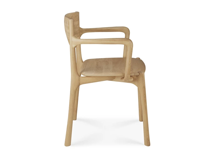 Zijkant Armstoel Oak Pi Dining Chair with armrest 51340 Ethnicraft