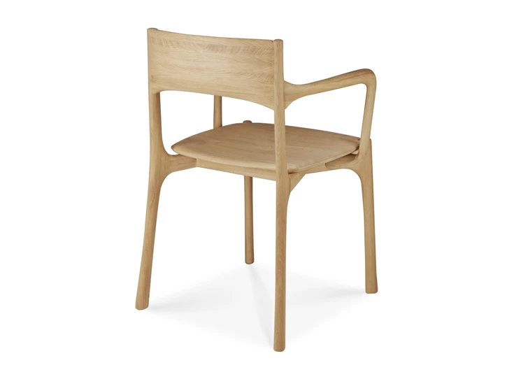 Achterkant Armstoel Oak Pi Dining Chair with armrest 51340 Ethnicraft