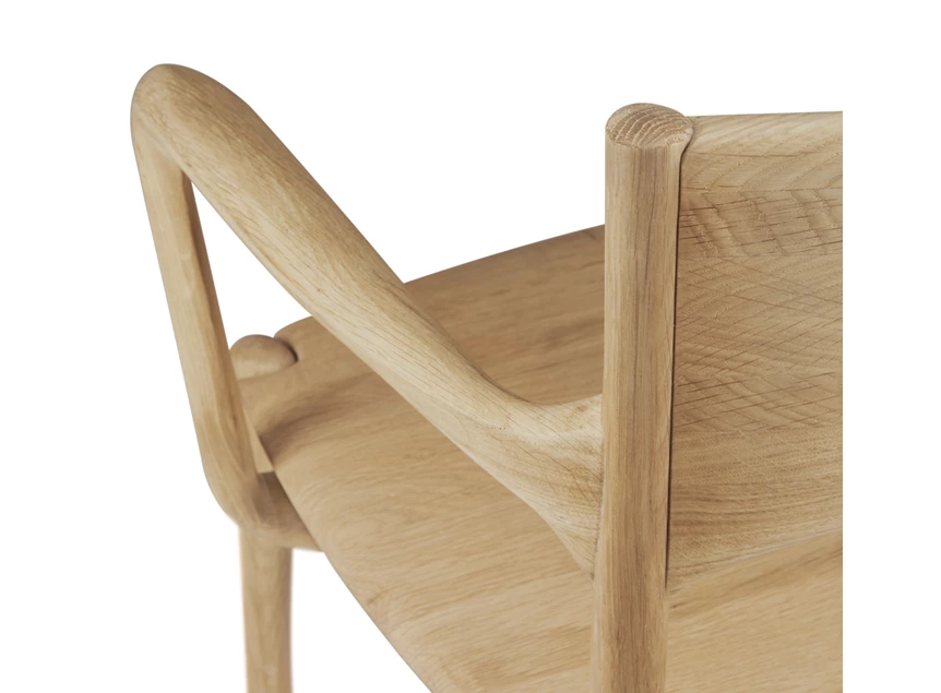 Rugleuning Armstoel Oak Pi Dining Chair with armrest 51340 Ethnicraft