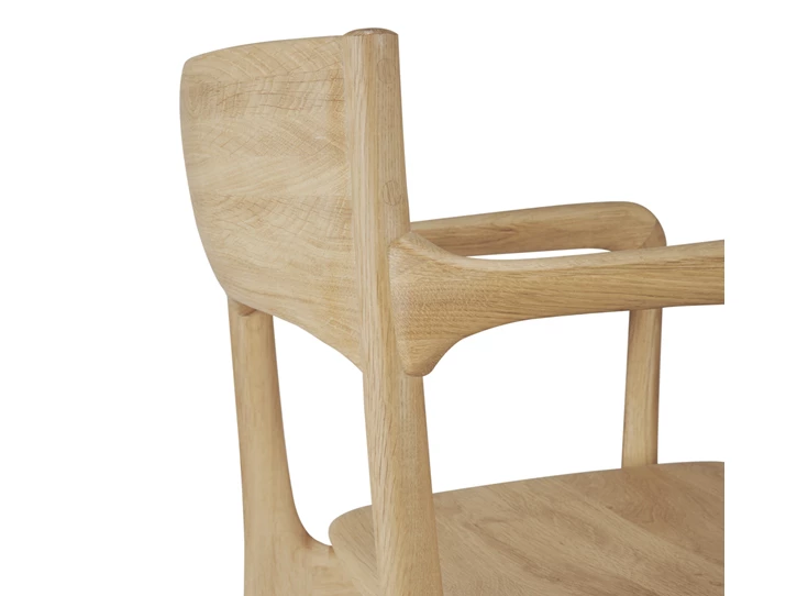 Zijde Armstoel Oak Pi Dining Chair with armrest 51340 Ethnicraft