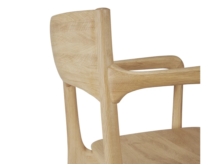 Zijde Armstoel Oak Pi Dining Chair with armrest 51340 Ethnicraft