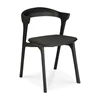 Armstoel Oak Bok Black Dining Chairs Soft Black Fabric 51485 Ethnicraft