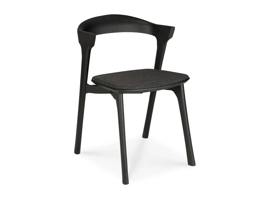Armstoel Oak Bok Black Dining Chairs Soft Black Fabric 51485 Ethnicraft