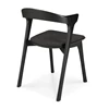Achterkant Armstoel Oak Bok Black Dining Chairs Soft Black Fabric 51485 Ethnicraft