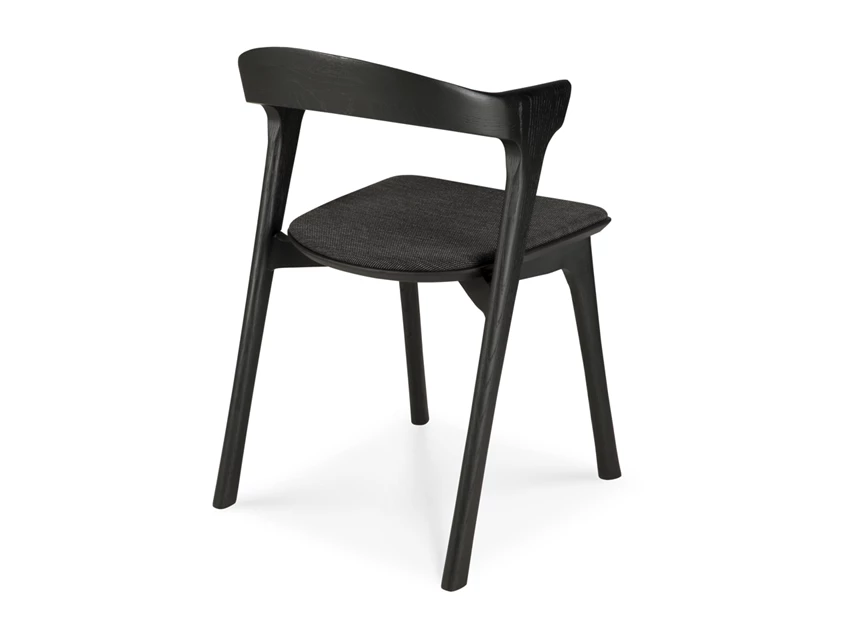 Achterkant Armstoel Oak Bok Black Dining Chairs Soft Black Fabric 51485 Ethnicraft