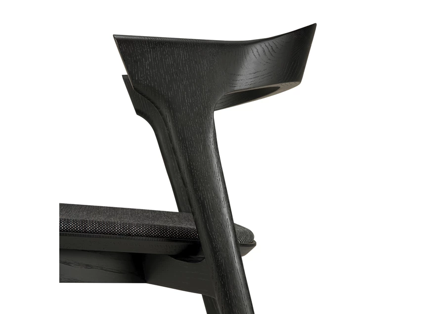 Zijde Armstoel Oak Bok Black Dining Chairs Soft Black Fabric 51485 Ethnicraft