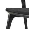 Zitkussen Armstoel Oak Bok Black Dining Chairs Soft Black Fabric 51485 Ethnicraft