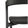 Rugleuning Armstoel Oak Bok Black Dining Chairs Soft Black Fabric 51485 Ethnicraft