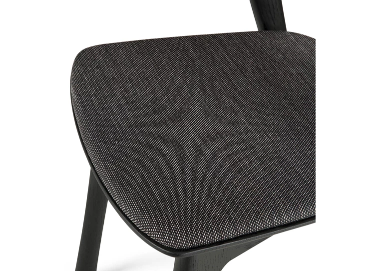 Zitting Armstoel Oak Bok Black Dining Chairs Soft Black Fabric 51485 Ethnicraft