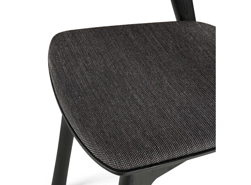 Zitting Armstoel Oak Bok Black Dining Chairs Soft Black Fabric 51485 Ethnicraft