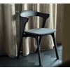 Vrijstaand Armstoel Oak Bok Black Dining Chairs Soft Black Fabric 51485 Ethnicraft