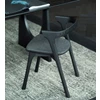 Sfeerfoto Armstoel Oak Bok Black Dining Chairs Soft Black Fabric 51485 Ethnicraft