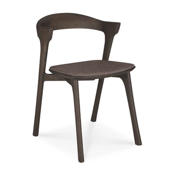 Armstoel Oak Bok Brown Dining Chairs Warm Brown Fabric 51484 Ethnicraft