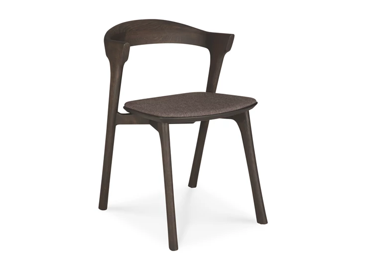 Armstoel Oak Bok Brown Dining Chairs Warm Brown Fabric 51484 Ethnicraft