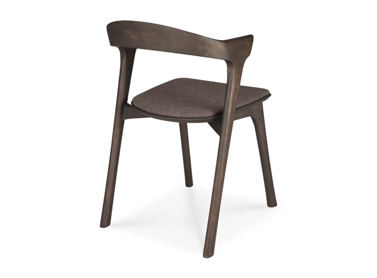 Achterkant Armstoel Oak Bok Brown Dining Chairs Warm Brown Fabric 51484 Ethnicraft
