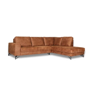padova - paolo - 2,5 seater arm left + corner sitting island right 212cm - texas 16 caramel