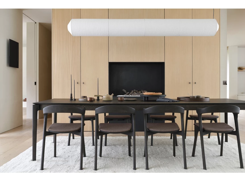 Sfeerfoto Armstoel Oak Bok Brown Dining Chairs Warm Brown Fabric 51484 Ethnicraft