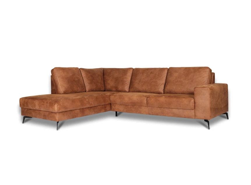 padova - paolo - corner sitting island left 212cm + 2,5 seater arm right - texas 16 caramel