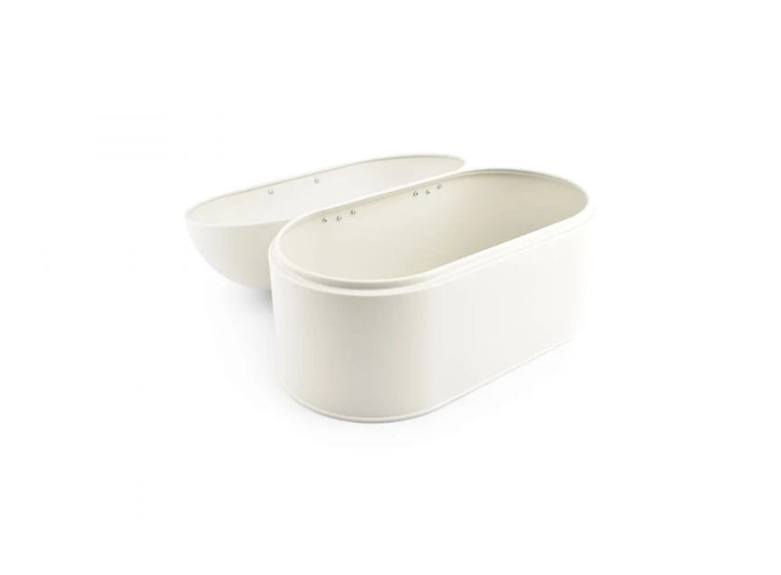 Broodtrommel- grijs fresh- 33,5x18xh21,5cm- open