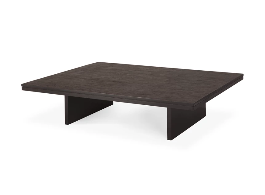 Zijkant Salontafel Teak Grooves Off Black Coffee Table 12256 Ethnicraft