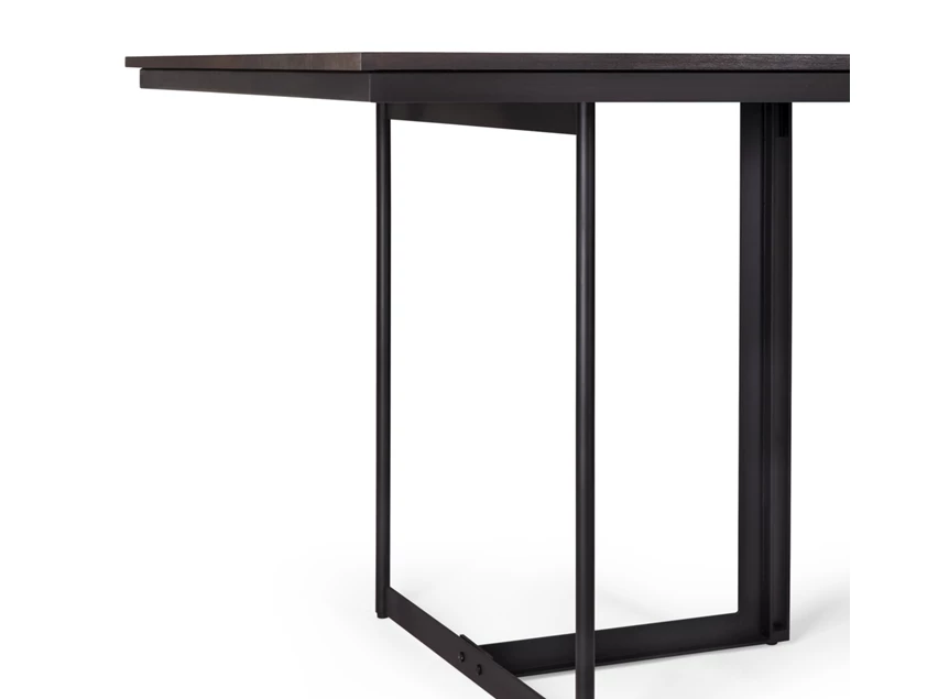 Zijde Eettafel Teak Tacet Dark Brown Dining Table 10703 Ethnicraft