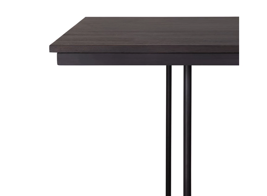 Bladrand Eettafel Teak Tacet Dark Brown Dining Table 10703 Ethnicraft