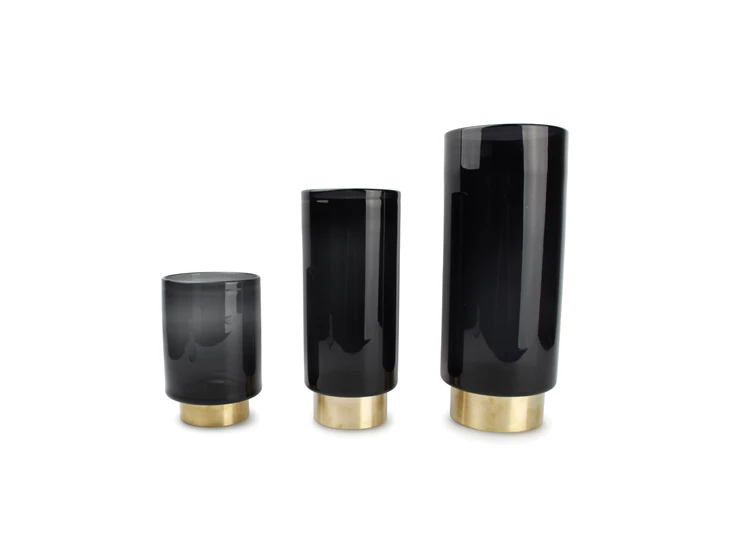 855000 Salt and Pepper S&P Vaas Manon Ø14,5cm H35cm Zwart/Goud Collectie Geordend