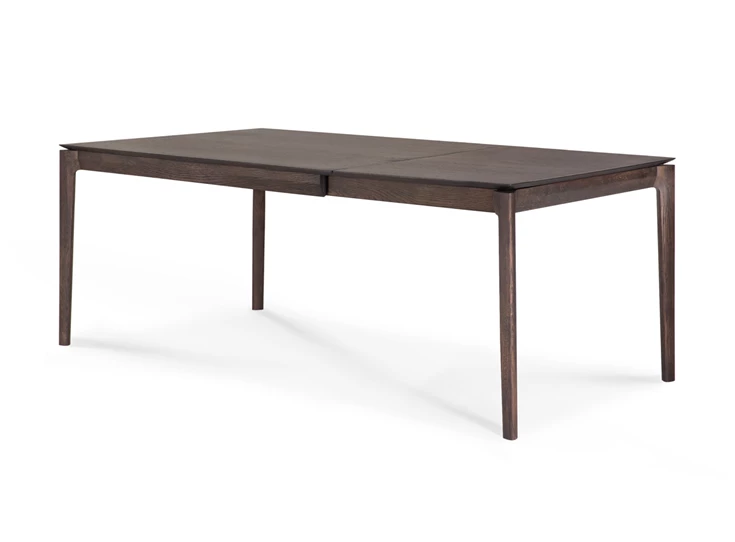 Zijkant open Verlengbare tafel Oak Bok Brown Extendable Dining Table 51553 Ethnicraft