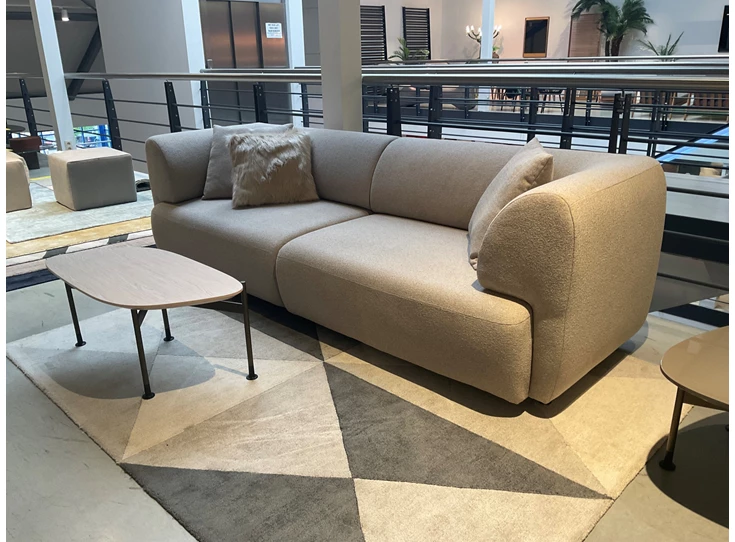 Zijkant Salon canapé Saki stof taupe Passe Partout