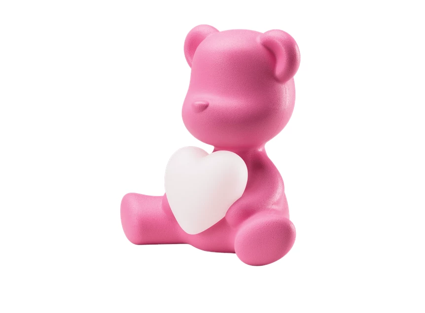 Zijkant Tafellamp Teddy Love XS Bright Pink 25005BP Qeeboo