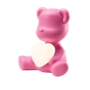 Zijkant licht aan Tafellamp Teddy Love XS Bright Pink 25005BP Qeeboo